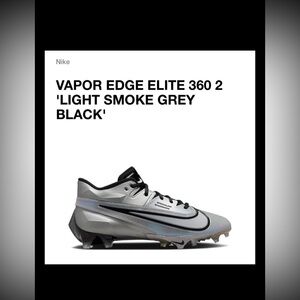 Men’s DA5457-002 Nike Vapor Edge Elite 360 2 'Light Smoke Grey Black' Football